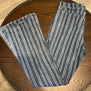 Rock and Roll Flare, striped Denim